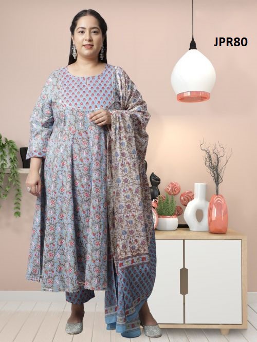 Trendy Printed 103 Plus Size Kurti Pant With Dupatta Collection